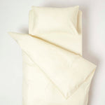 Cotton Stripe Cot Bed Duvet Cover Set 330 Thread Count | Cot Bed | Yellow