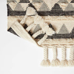 Kota Black & Grey Kilim Wool Rug | 200cm | Black & Grey