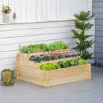 3 Tier Raised Bed Planter With 9 Grow Grids