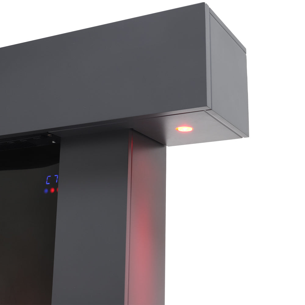 52-inch Electric Fireplace Suite With Matte Black Led Surround, 7 Flame Colors, Wifi Remote Control