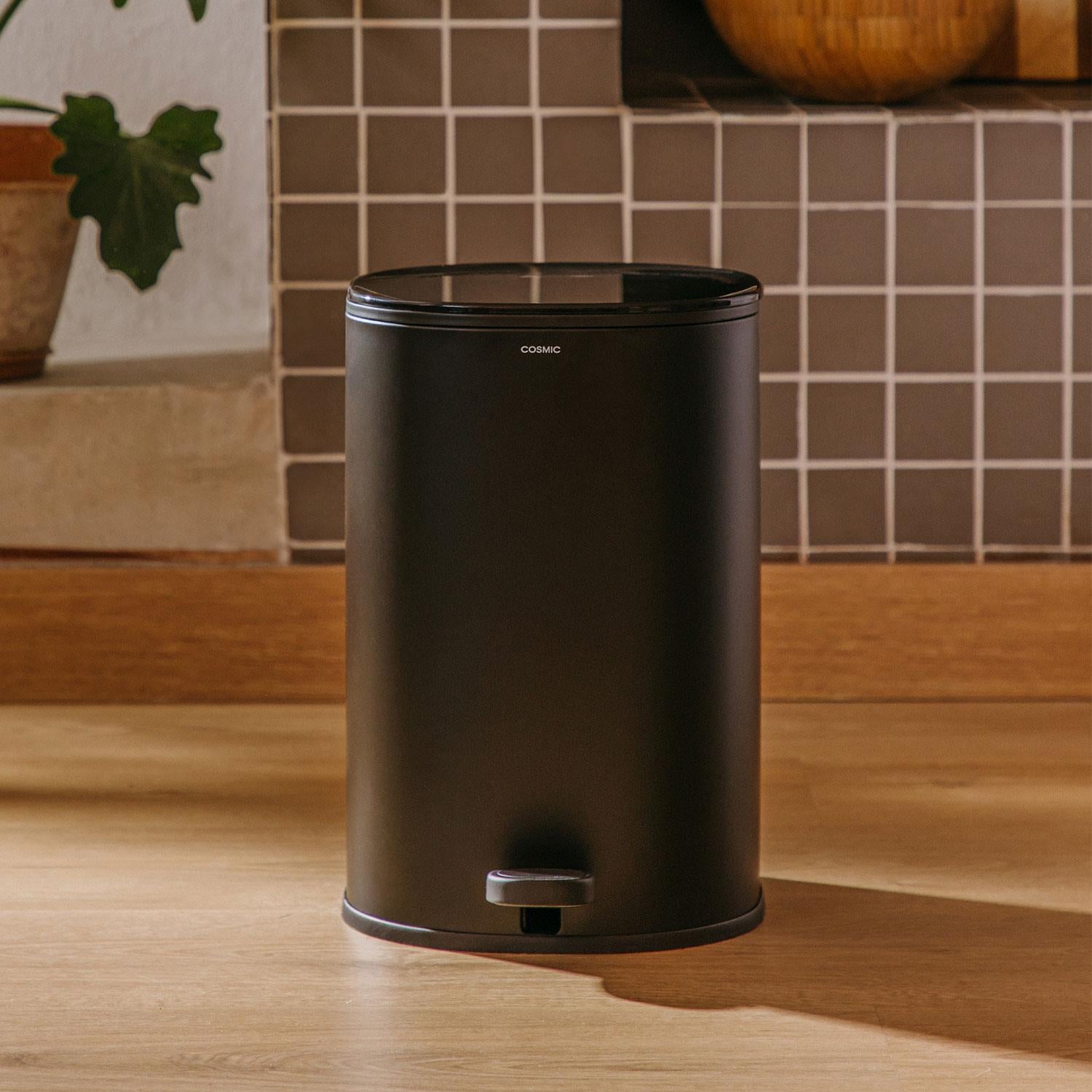 Bathroom Bin 5l, Pedal, Soft-close, Bucket, Essentials Collection | Matte White
