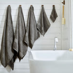 Egyptian Embrace Towels – 550gsm Egyptian Cotton, Fluffy Soft & Highly Absorbent | Hand Towel Pair | Steel
