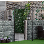Outsunny 211cm Height Metal Garden Arch Arbor For Wedding Decor
