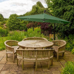 3m Led Cantilever Parasol With Fan Base | Green
