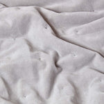 Velvet Cotton Quilted Throw | 125cm x 150cm | Light Grey