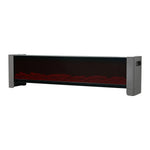 1000w/2000w Convection Baseboard Heater With Flame Effect & Timer