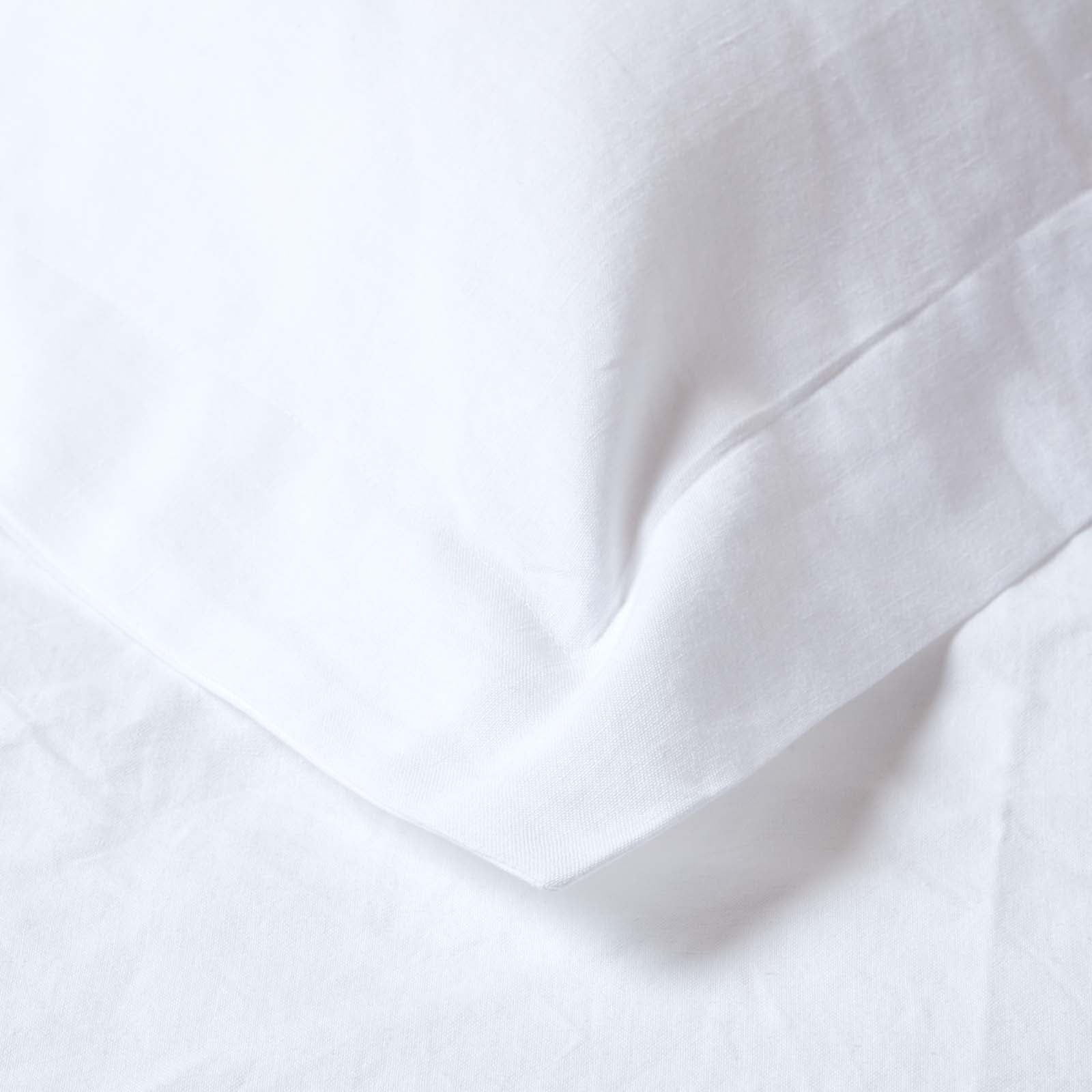 Linen Oxford Pillowcase | King Pillow Case | White