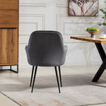 Set Of 2 Carrara Velvet Dining Chairs