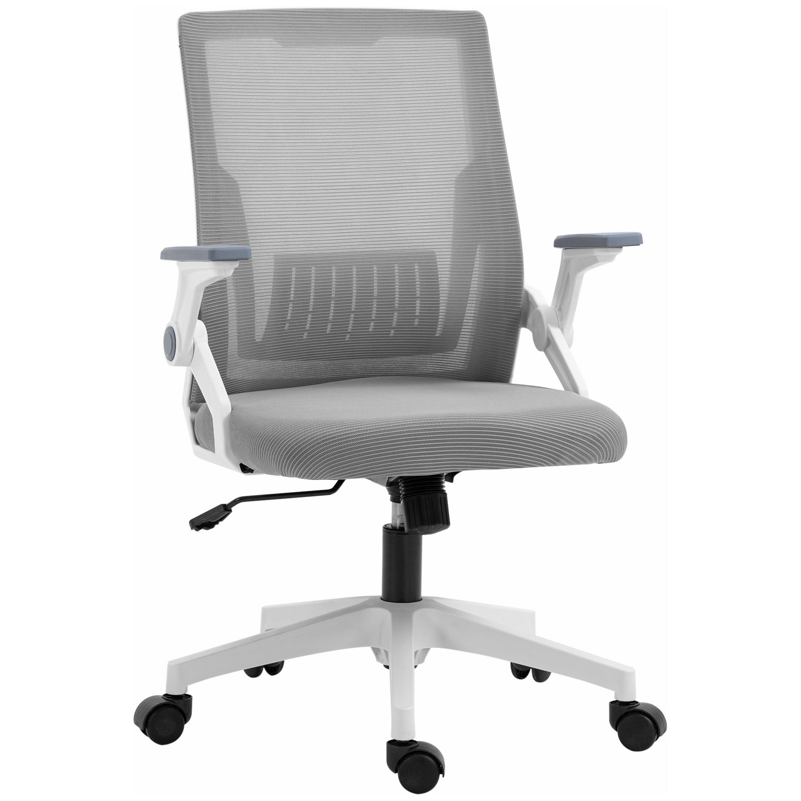 Mesh Office Chair Flip-up Arm Grey