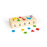 Wooden Numbers & Shapes Sorter Box