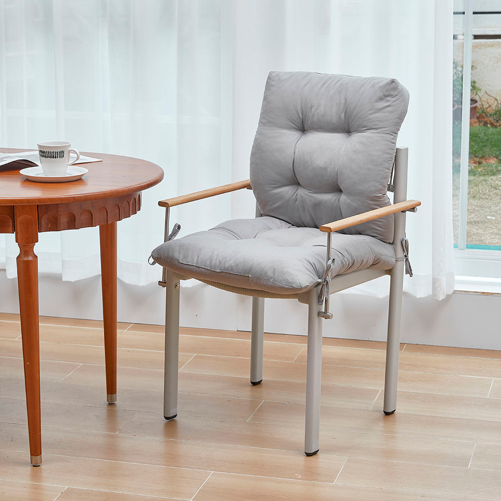 Lawn Chair Cushion Deep Seat For Indoor And Outdoor Furniture | Light Grey
