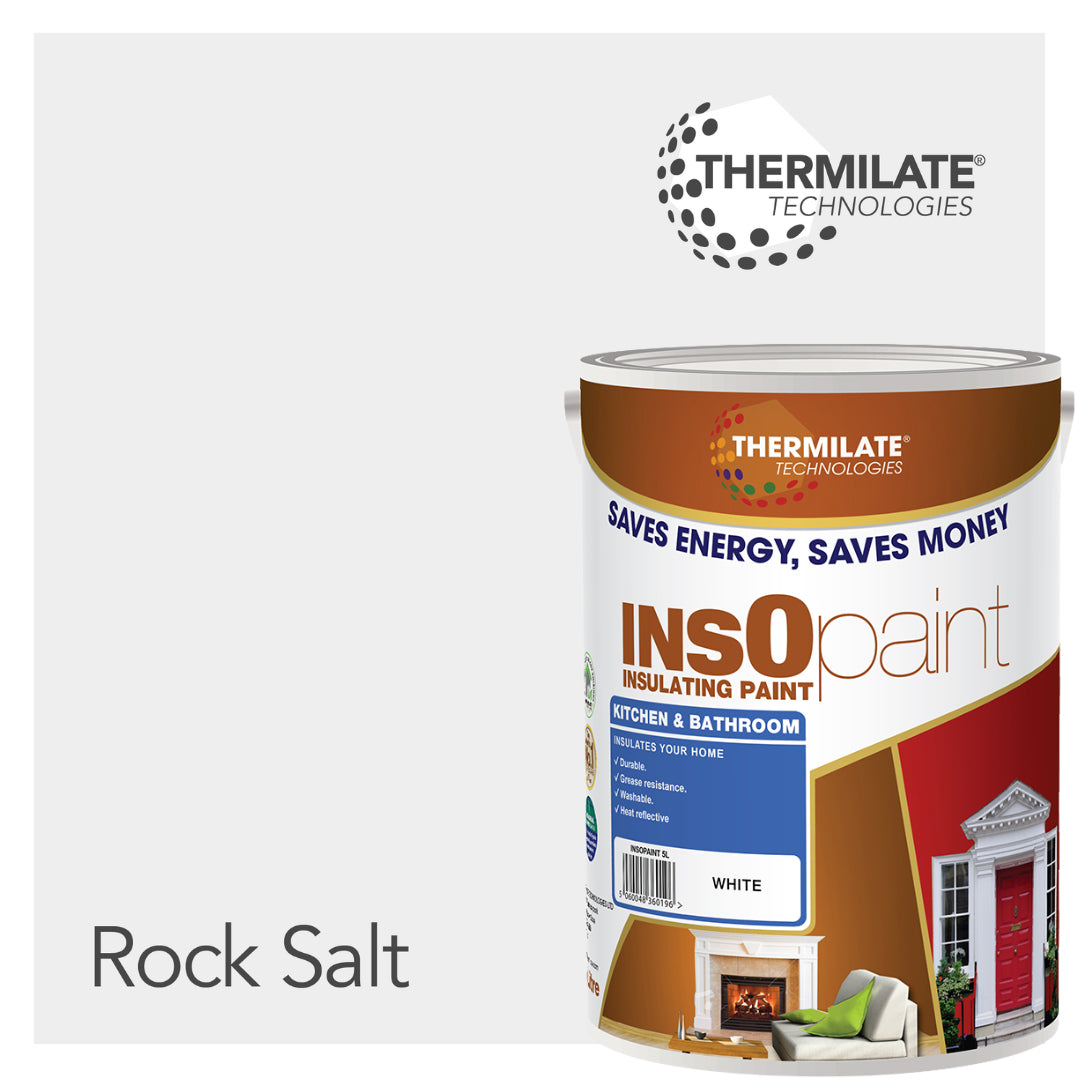 Insopaint Kitchen & Bathroom Paint - Best Anti-mould Protection, Insulating Walls & Ceilings | 5l | Rock Salt