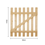 90cm W X 90/150/180cm H Garden Wood Fence Gate With Latch | 90cm