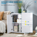 Cabinet Sideboard Buffet Solo High Gloss Front Face Drawer