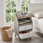 Breeins Modern Dual-drawer Bedside Table Nightstand