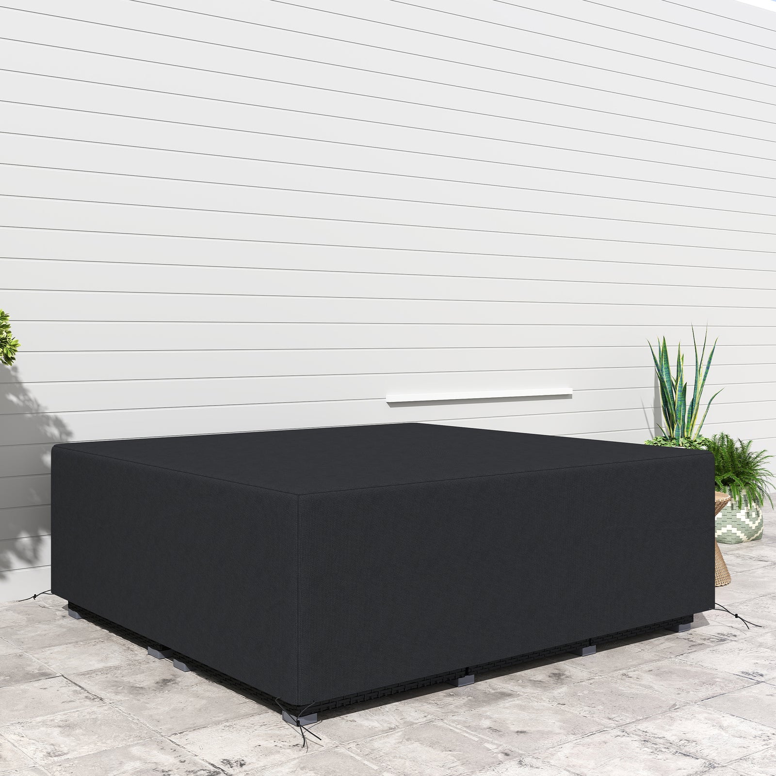 225cm Black Oxford Sofa Cover