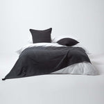 Cotton Rajput Ribbed Throw | 255cm x 360cm | Black