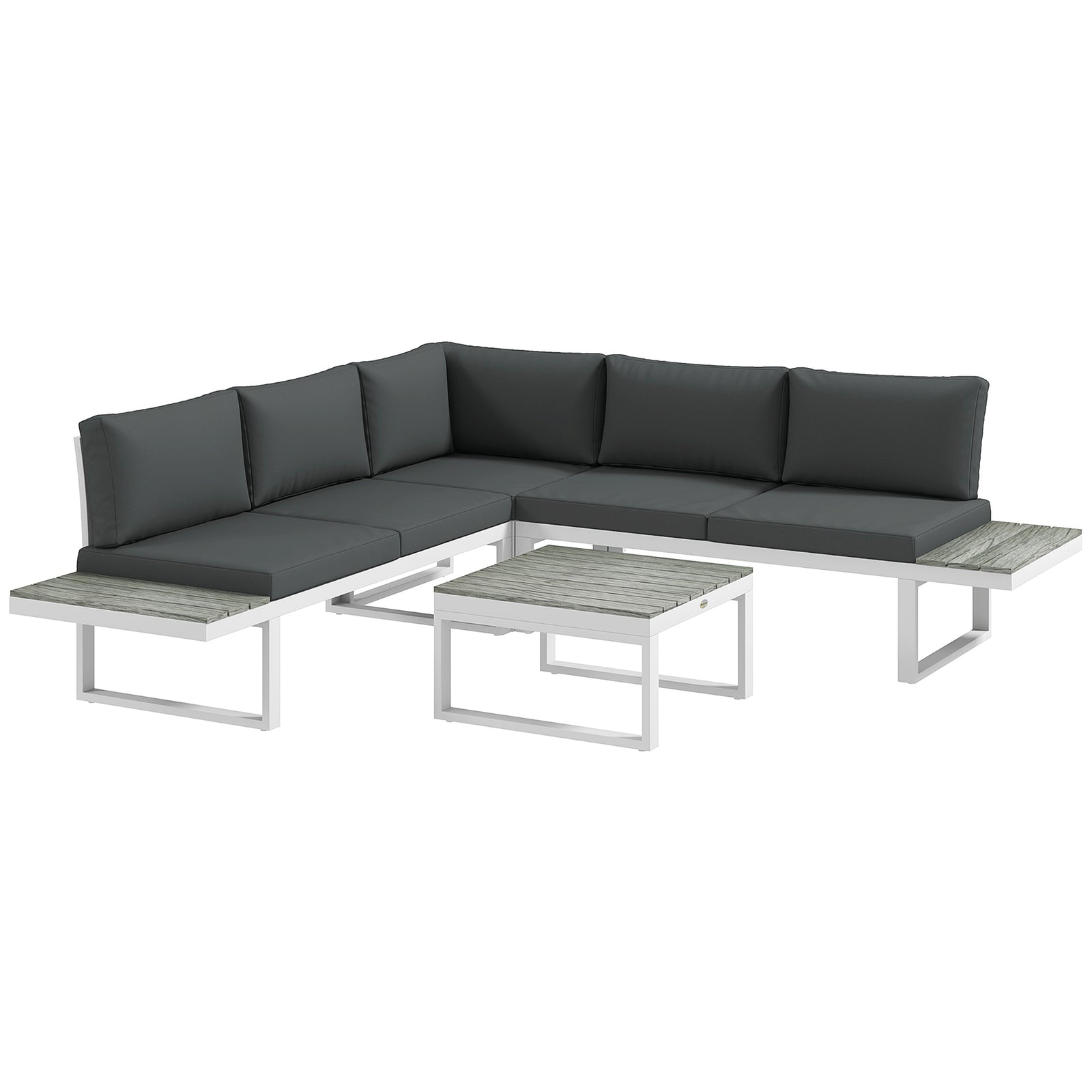 4 Pcs Garden Set 5-level Recline Sofa & Table