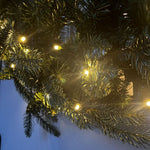 60cm Premium Mixed Branch Prelit Green Wreath - With Timer