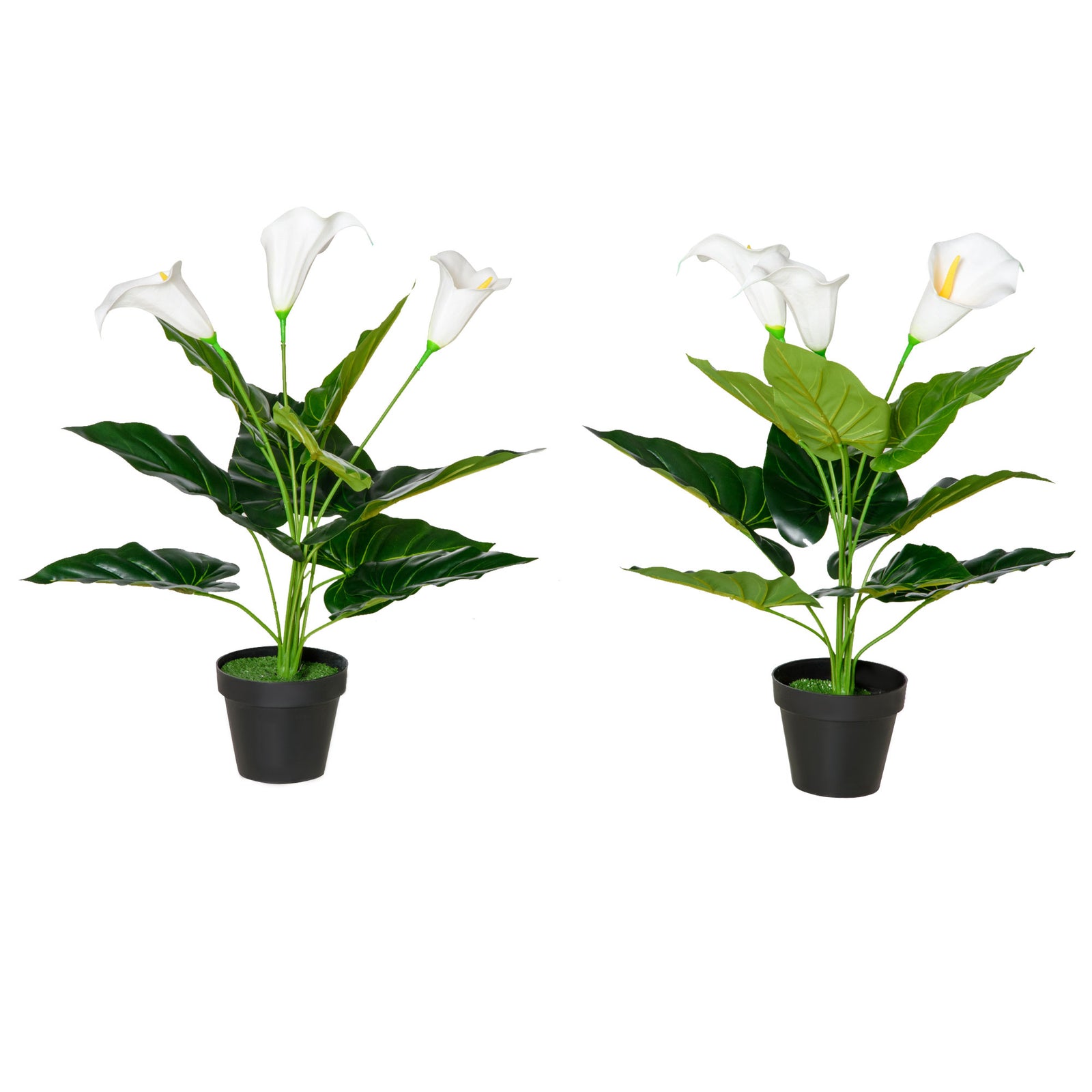 Artificial 55cm Calla Lily Flower Set Of 2 For Indoor Decor