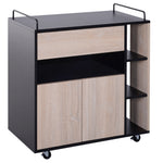 HOMCOM Rolling Kitchen Storage Trolley Cart Cupboard Island Shelves