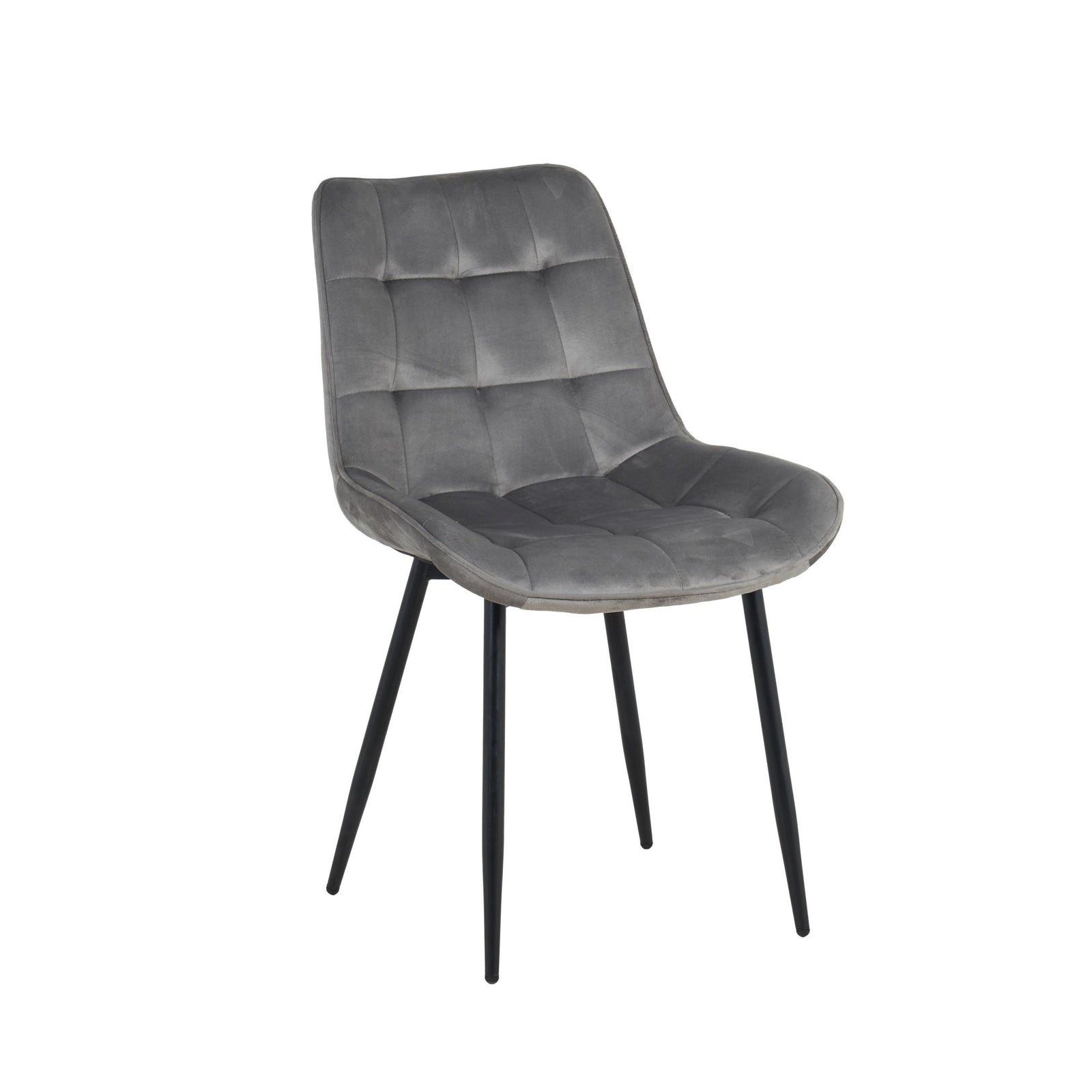 Colorado Dining Table With 4 Erica Velvet Chairs | One Size | Grey