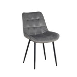 New York Dining Table With 4 Erica Velvet Chairs | Grey