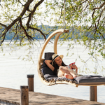 Swing Lounger Floating Recliner Anthracite/Taupe