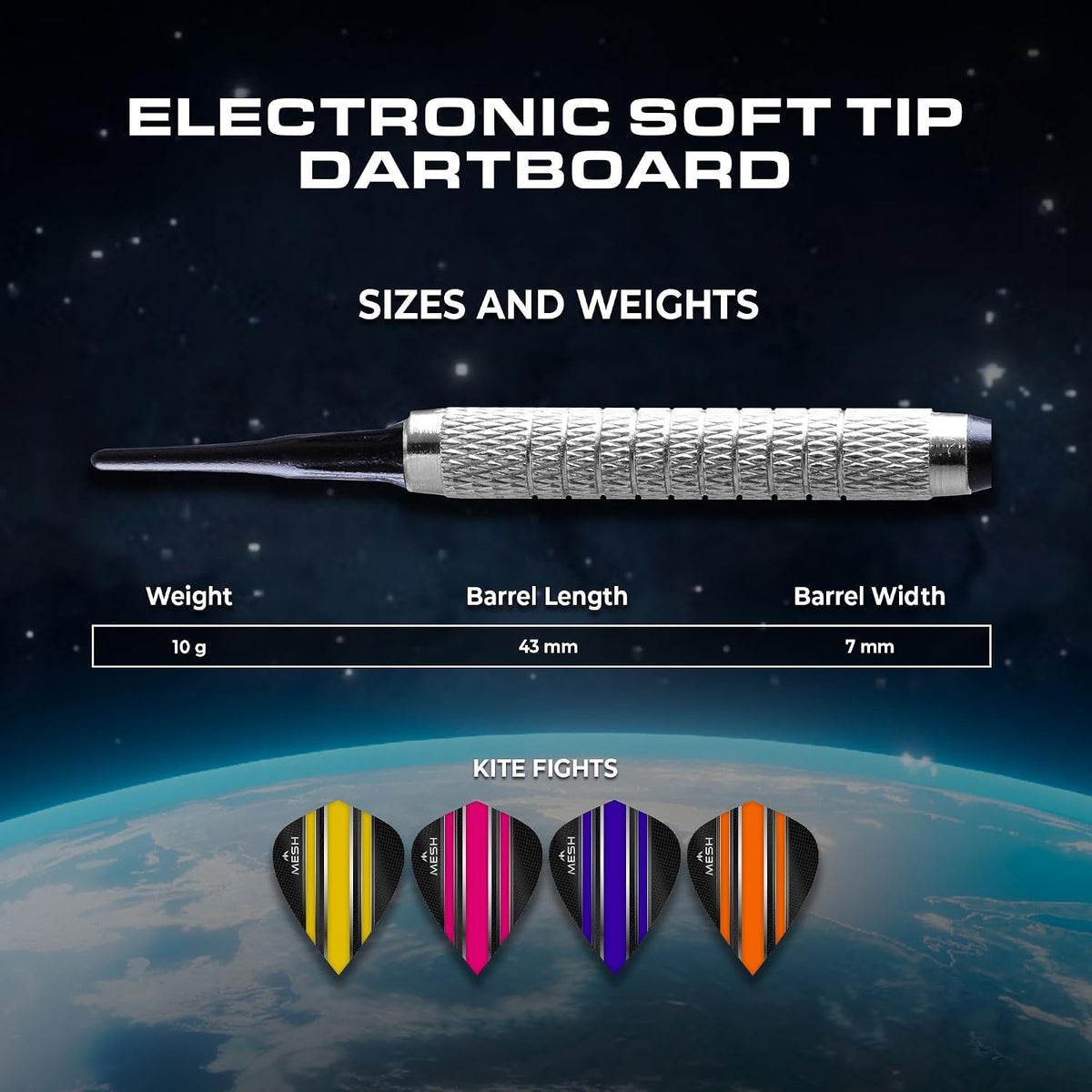 G220 Professional Electronic Soft Tip Dartboard Set | One Size | Multi
