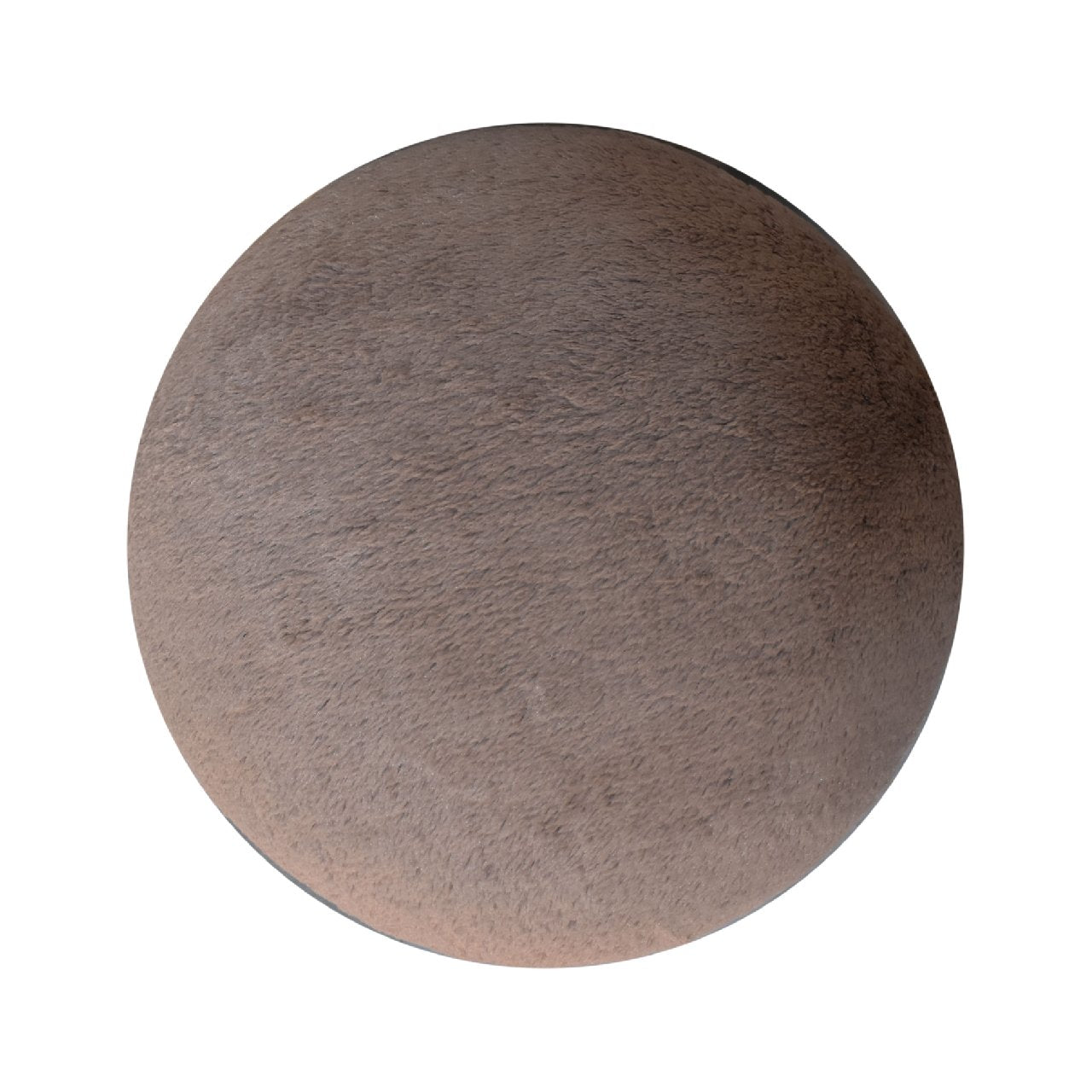 Solid Mango Wood Mocha Faux Fur Mushroom Footstool