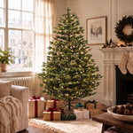 Artemis Home Aldercombe Pre-lit Pe Artificial Christmas Tree - Warm White & Multicolour LEDs