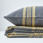 Tartan Check Sofa And Bed Throw | 255cm x 360cm | Yellow & Grey