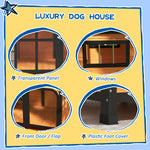 Wooden Dog Kennel, Dog House With Removable Floor, Asphalt And Openable Roof | Yellow