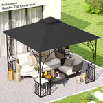 Gazebo Canopy Replacement Cover 3 X 3(m) 2-tier Roof Top | Black