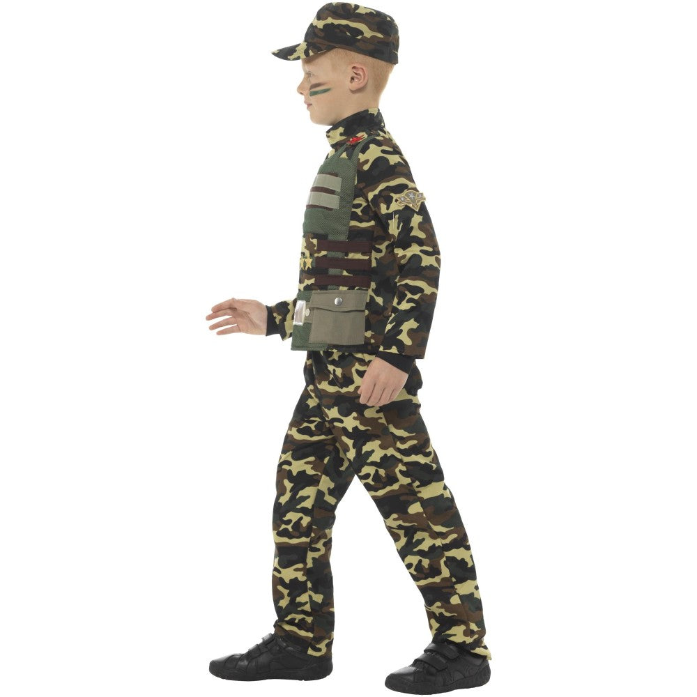 Camouflage Military Boy Costume | Age 7-9