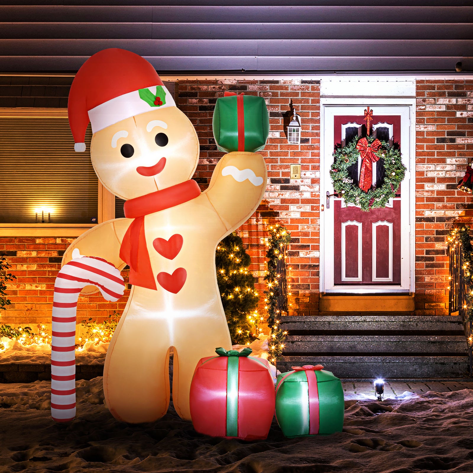 8ft Christmas Blow Up Gingerbread Man