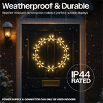 Xmas Haus 44cm 78warm White Led Metal Ring 3m Lead Outdoor