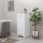 Bathroom Cabinet With 1/2 Laundry Baskets | Medium | White