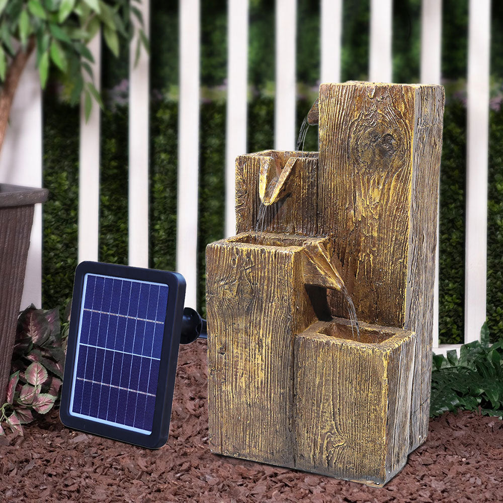Freestanding Garden Falls Fountain Rockery Decor Solar Powered