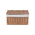 Wicker Light Steamed Cotton Lined Storage Basket | Small | Brown