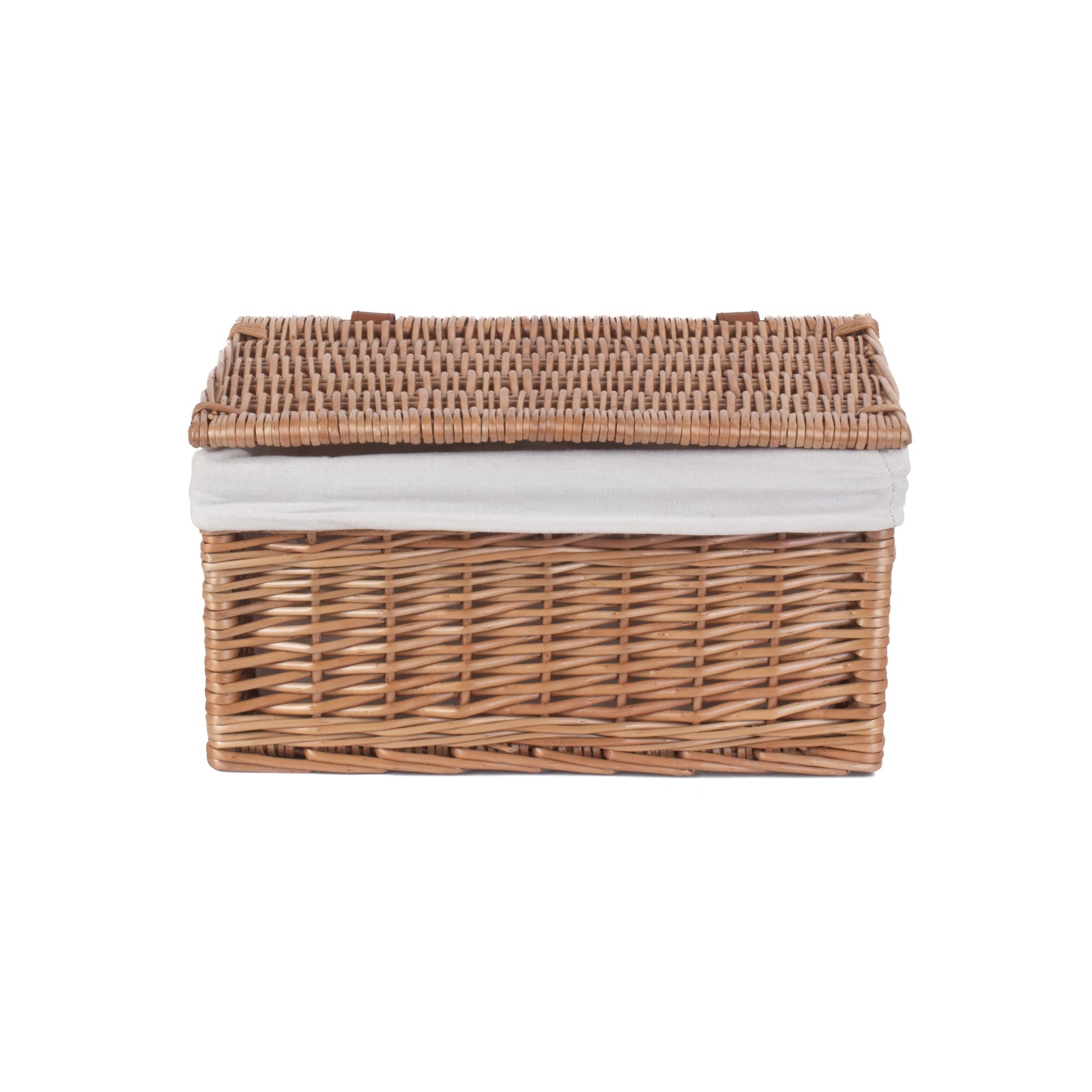 Wicker Light Steamed Cotton Lined Storage Basket | Small | Brown