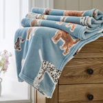 Deyongs Supersoft Kennel Club Dog Print Coral Fleece Throw