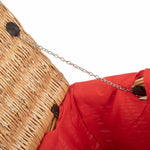 Wicker 55cm Buff Empty Picnic Basket Unlined | Red