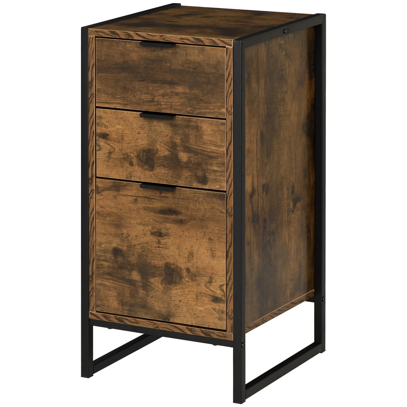 Industrial 3-drawer Cabinet Sideboard Storage Organizer