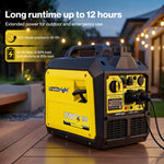Inverter Generator 3500w Portable Petrol Quiet Backup Power Pure Sine | Yellow