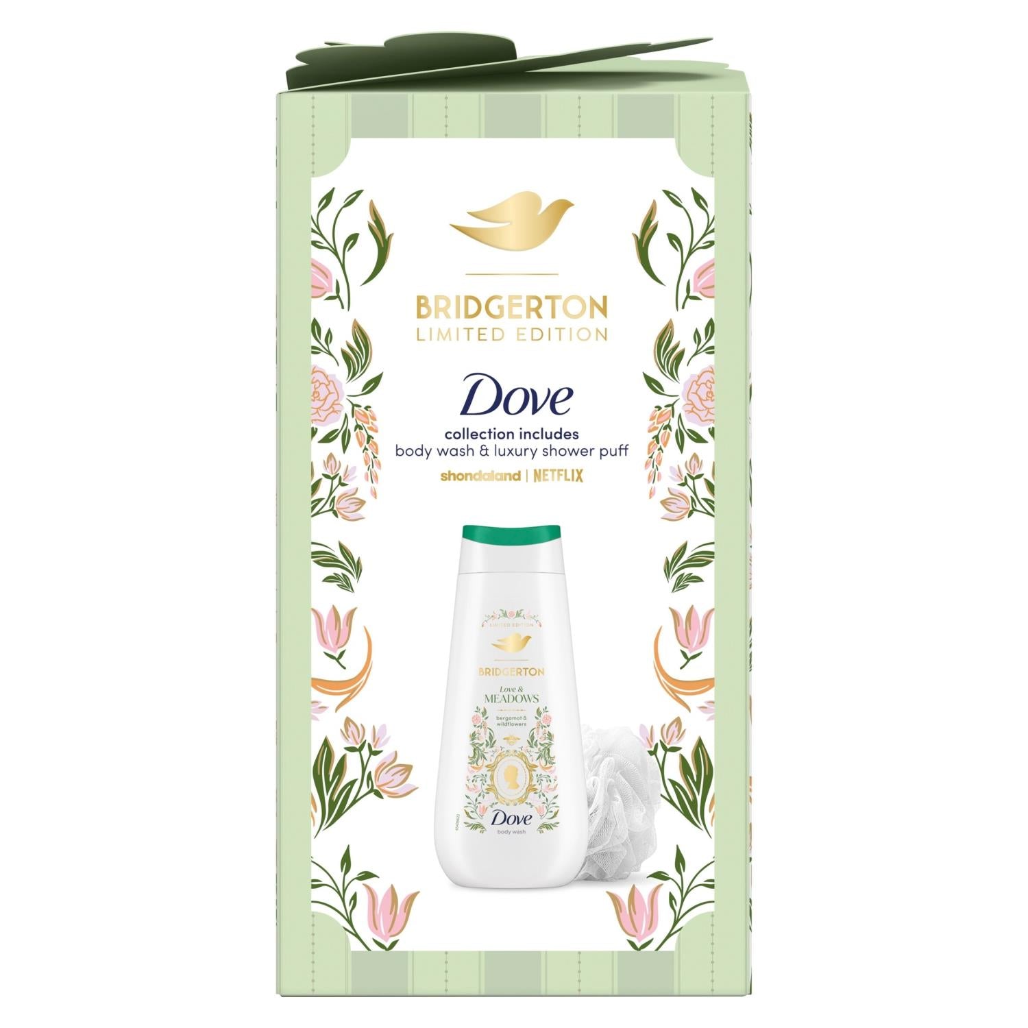 DOVE Blossom & Love Cracker Gift Set: Bridgerton Body Wash