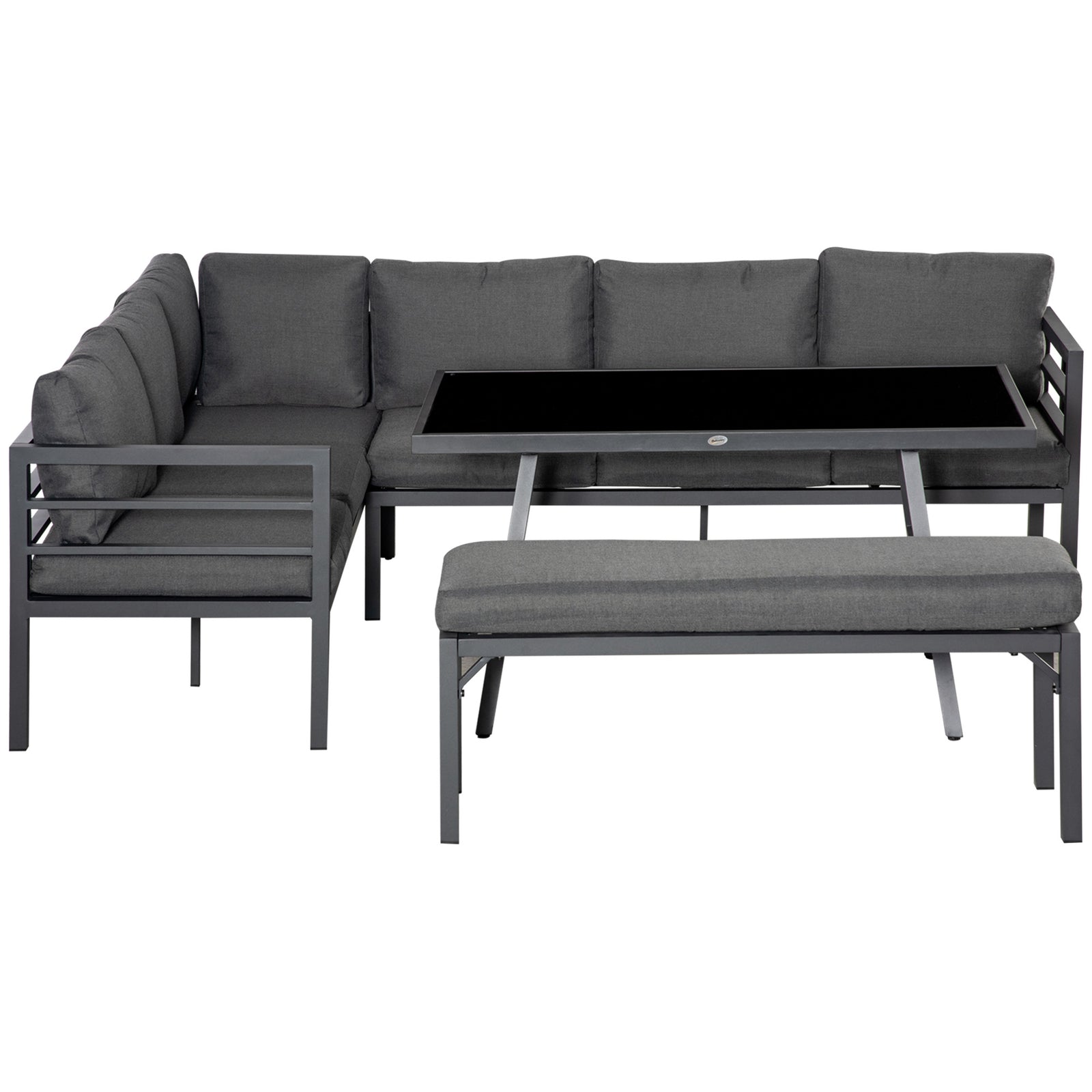 8-seater Aluminium Garden Dining Sofa Set