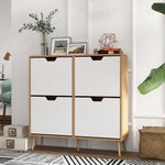 Shoe Storage Cabinet With 4 Flip Drawers For 16 Pairs | One Size | Natura