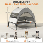 Portable Elevated Dog Bed With Removable Canopy, 76 X 61 X 70 Cm