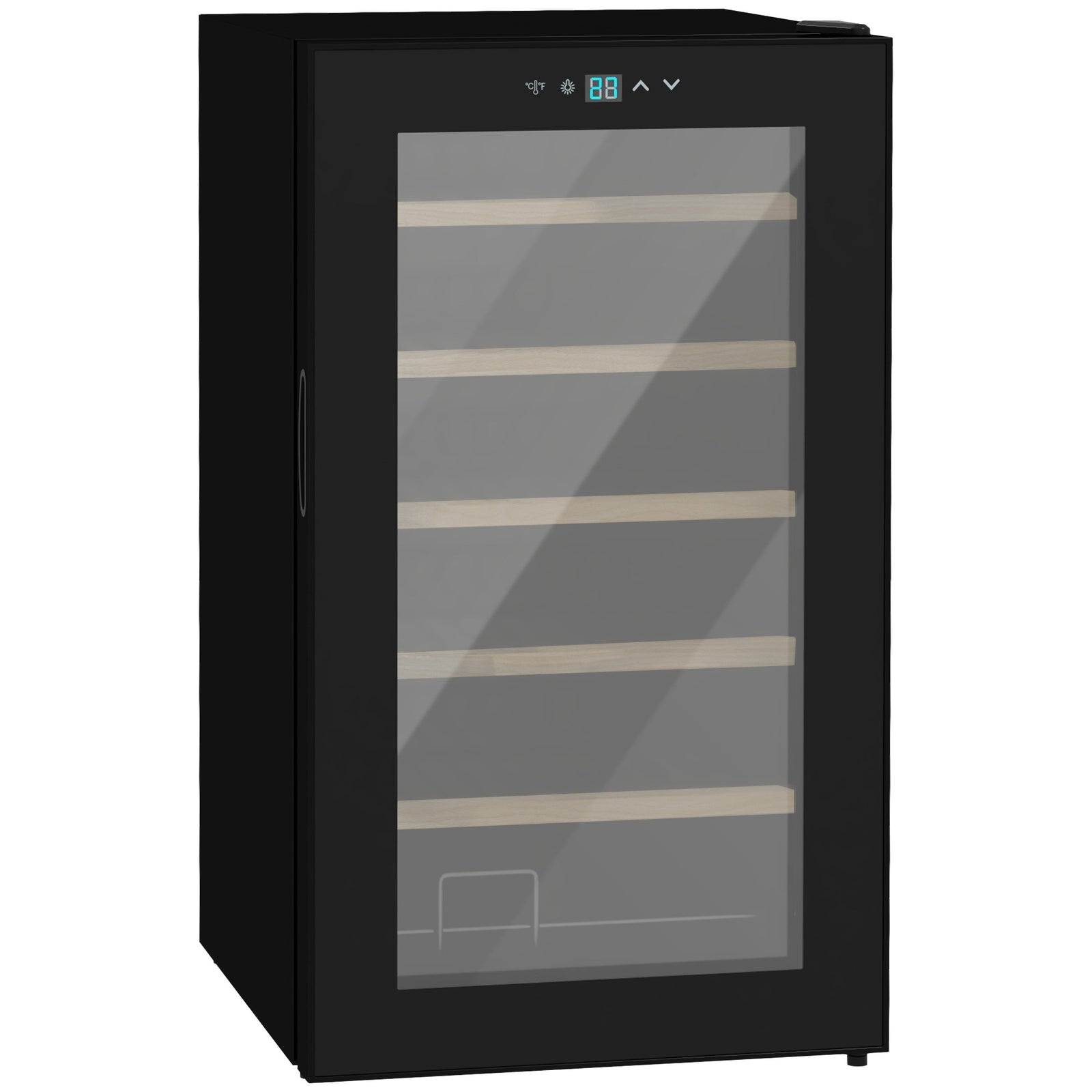 24 Bottles Wine Fridge With Glass Door Digital Touch Screen